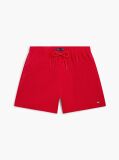 Red Essential Flag Jacquard Mid Length Swim Shorts  Men