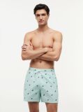 Multi Ithaca Embroidery Mid Length Swim Shorts  Men
