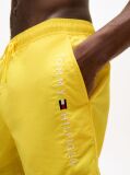 Yellow Original Logo Mid Length Swim Shorts  Men