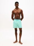 Blue Double Waistband Mid Length Swim Shorts  Men