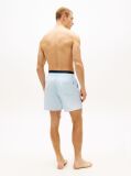 Blue Double Waistband Mid Length Swim Shorts  Men