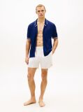 Blue Open Knit Short Sleeve Lounge Shirt  Men