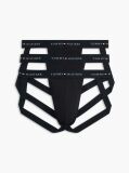 Black 3-Pack Signature Logo Waistband Jockstraps  Men