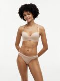 Beige Wireless Padded Push-Up Triangle Bra  Women