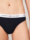 Blue Logo Waistband Thong  Women