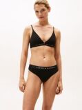 Black Logo Waistband Thong  Women
