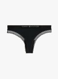 Blue Tonal Logo Lace Thong  Women