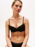 Black Tonal Lace Demi-Cup Bra  Women