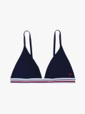 Blue Global Stripe Triangle Bikini Top  Women