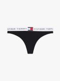 Black Heritage Waistband Logo Thong  Women
