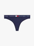 Blue Heritage Waistband Logo Thong  Women