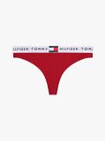 Red Heritage Waistband Logo Thong  Women