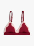 Κόκκινο Τριγωνικό Bralette Με Δαντέλα  Γυναίκες