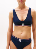 Μπλε TH Crest Ριμπ Τριγωνικό Bralette  Γυναίκες
