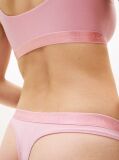 Pink Tonal Repeat Logo Waistband Thong  Women