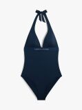 Blue Original Logo Halterneck Swimsuit  Women
