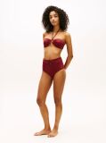 Red Halterneck Ring Bandeau Bikini Top  Women
