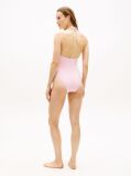 Multi Seersucker Logo Embroidery Halterneck Swimsuit  Women