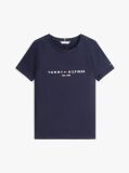 Blue Organic Cotton Logo T-Shirt  Women