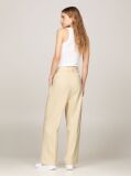 Beige Pigment Dyed Relaxed Straight Leg Trousers  Women
