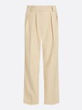 Beige Pigment Dyed Relaxed Straight Leg Trousers  Women