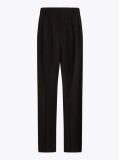Black Pigment Dyed Relaxed Straight Leg Trousers  Women