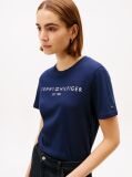 Μπλε T-Shirt Με Κλασική Λαιμόκοψη Και Λογότυπο  Γυναίκες