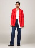 Red Single Breasted Slim Fit Blazer  Women
