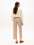 Beige Slim Fit Straight Leg Chinos  Women