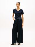 Blue V-Neck Slim Fit T-Shirt  Women