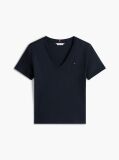 Blue V-Neck Slim Fit T-Shirt  Women