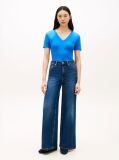 Blue V-Neck Slim Fit T-Shirt  Women