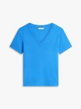 Blue V-Neck Slim Fit T-Shirt  Women