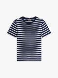 Multi Flag Embroidery Ribbed Slim T-Shirt  Women