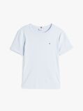 Blue Flag Embroidery Ribbed Slim T-Shirt  Women