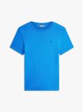 Blue Flag Embroidery Ribbed Slim T-Shirt  Women
