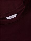 Κόκκινο Ριμπ T-Shirt Σε Slim Γραμμή Με Κεντητό Σημαιάκι  Γυναίκες