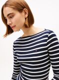 Multi Boat Neck Slim Fit T-Shirt  Women
