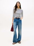 Multi Boat Neck Slim Fit T-Shirt  Women