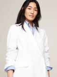White Pique Oversized Double Breasted Blazer  Women