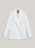 White Pique Oversized Double Breasted Blazer  Women