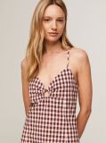 Multi Gingham Bodycon Strap Dress  Women