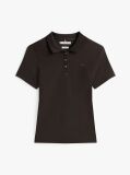 Black 1985 Slim Pique Polo  Women