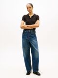Black 1985 Slim Pique Polo  Women