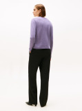 Purple Pure Wool V-Neck Jumper  Women