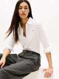 White 1985 Slim Fit Pique Shirt  Women