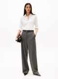 White 1985 Slim Fit Pique Shirt  Women