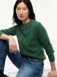 Green Pure Wool Cable Knit Jumper  Women