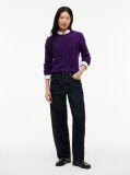 Purple Pure Wool Cable Knit Jumper  Women