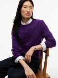 Purple Pure Wool Cable Knit Jumper  Women